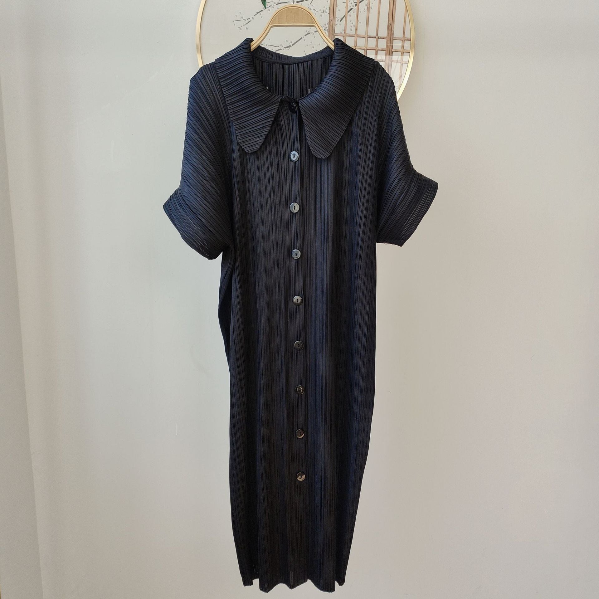 Quality Boutique-Style  Pleated Loose Casual Bohemian Long Dress