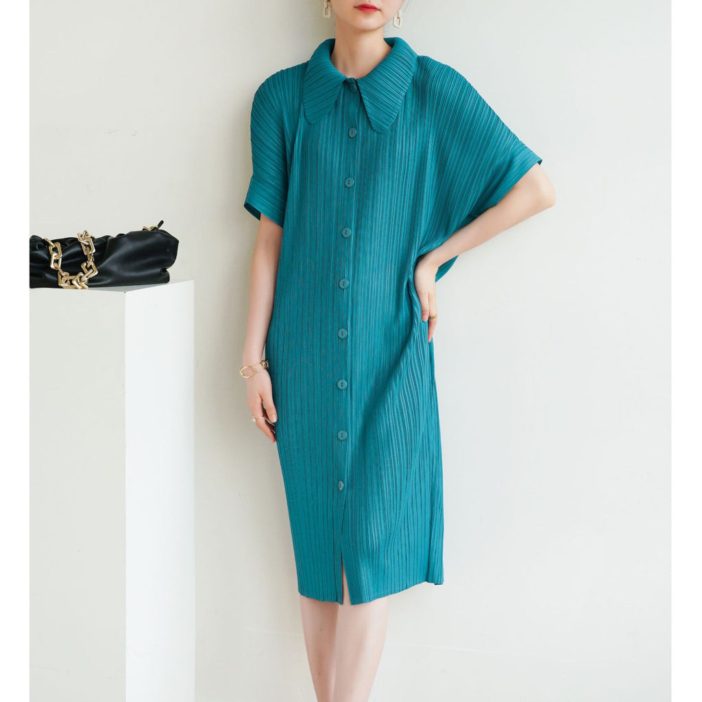 Quality Boutique-Style  Pleated Loose Casual Bohemian Long Dress