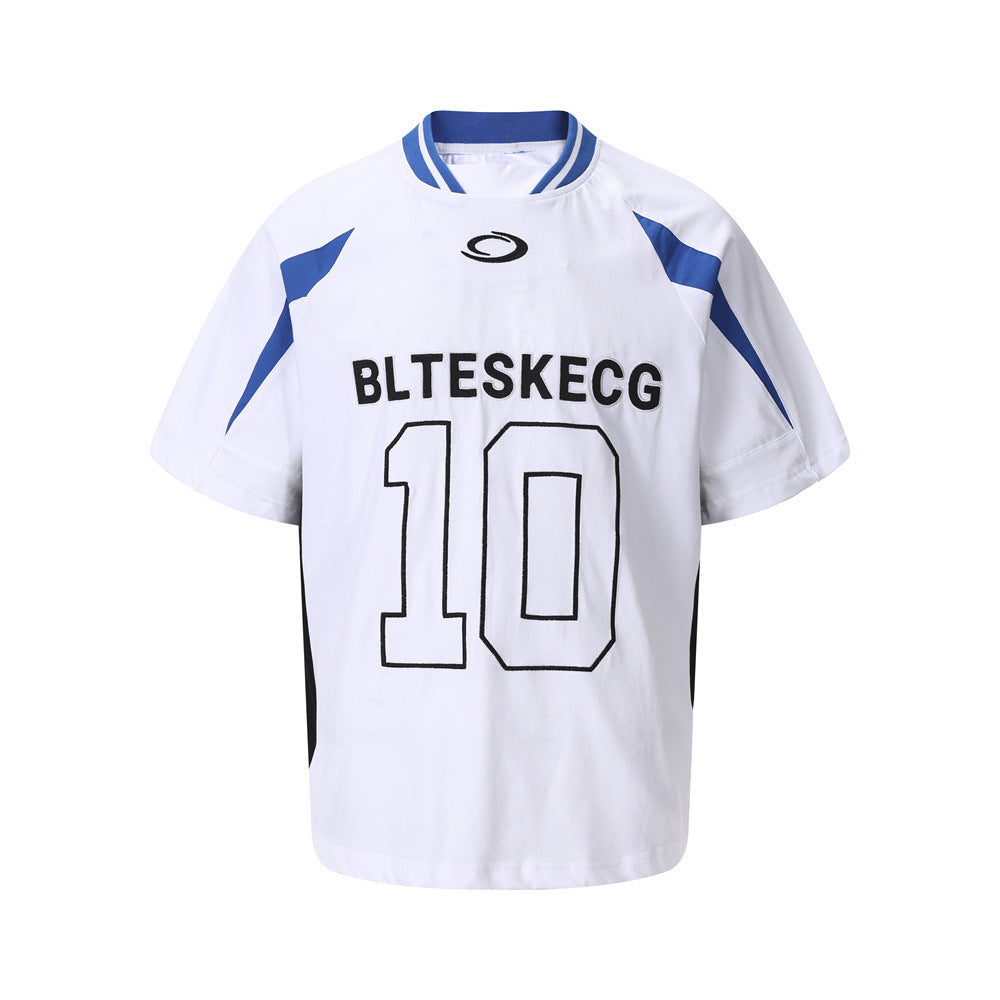 Number 10 Embroidered Loose Short Sleeve