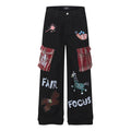 Plaid contrasting pocket workwear pants