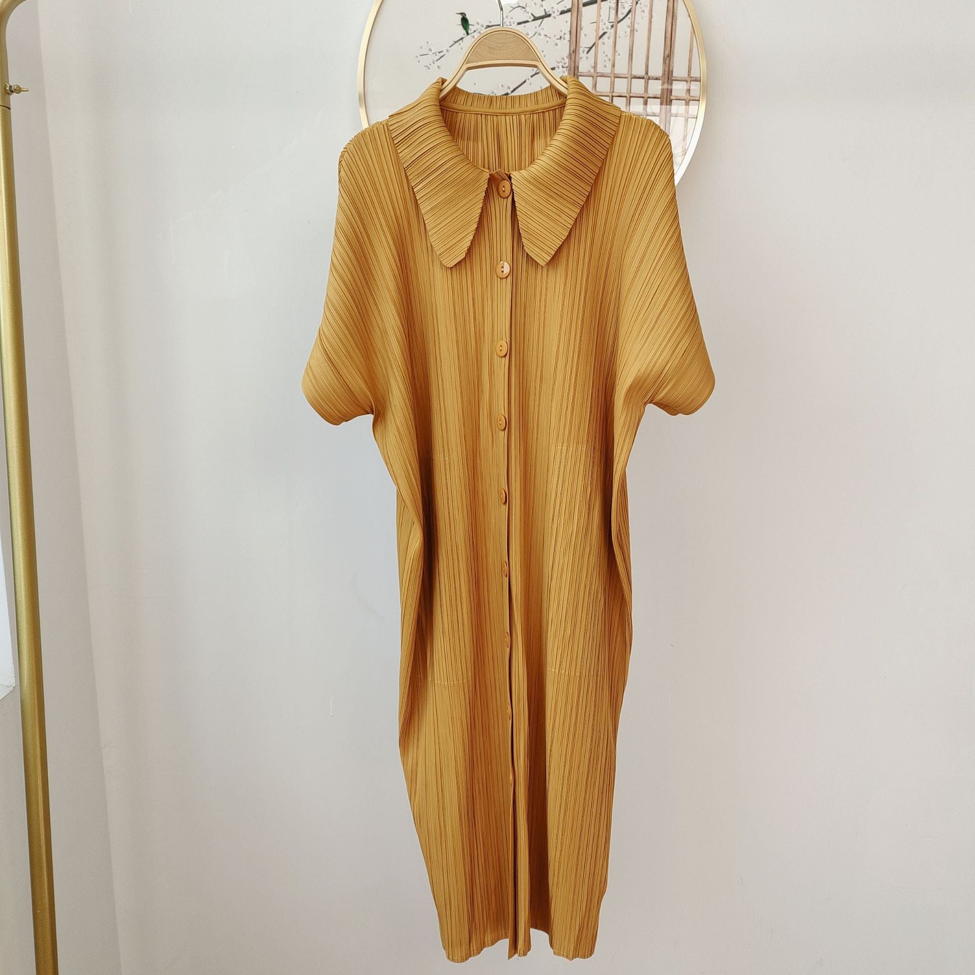Quality Boutique-Style  Pleated Loose Casual Bohemian Long Dress