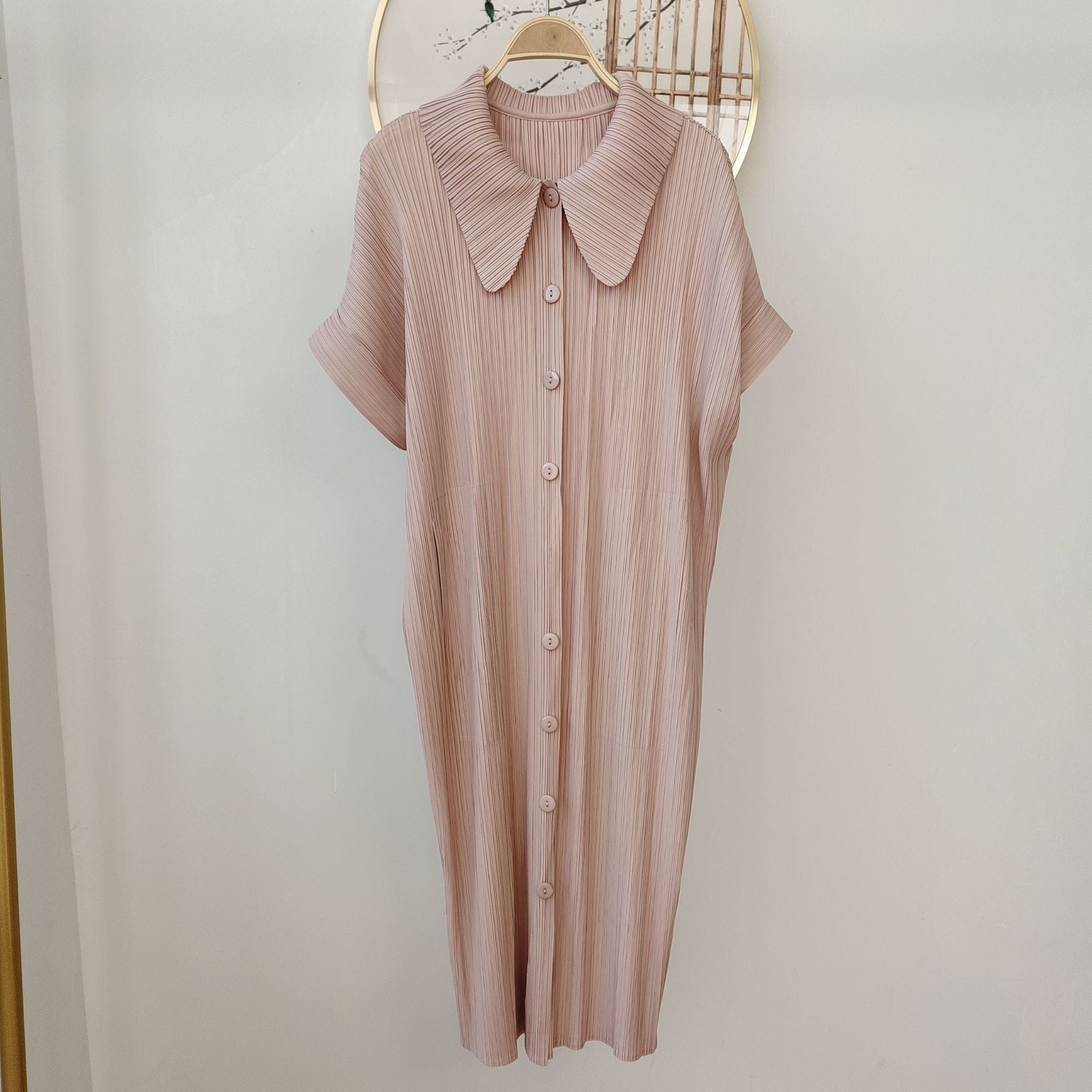 Quality Boutique-Style  Pleated Loose Casual Bohemian Long Dress
