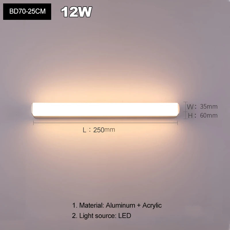 Modern LED Mirror light wall lamp sconces Strip lights indoor lighting home decor bathroom bedroom living room kitchen decorate