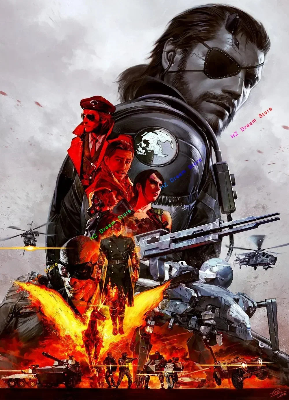 Classic Metal Gear Solid MGS Video Game Canvas Painting Picture Print Modern Family Bedroom Room Home Decor Wall Art Poster