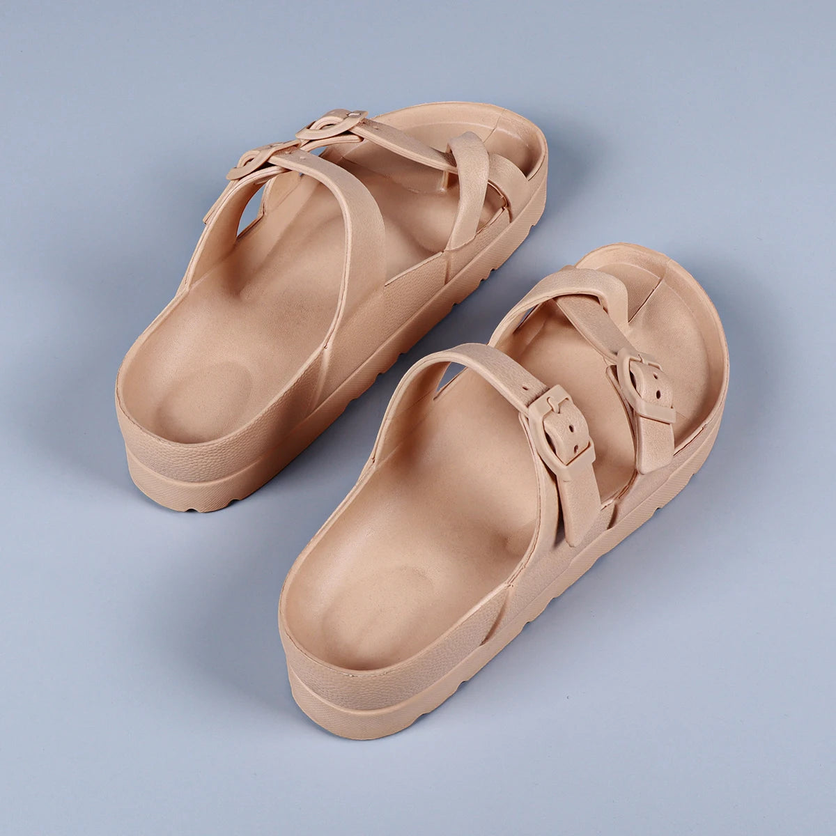 women's summer sandals lightweight solid color slides comfortable arch support women's indoor slippers