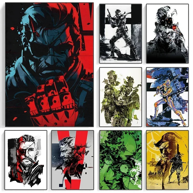 Classic Metal Gear Solid MGS Video Game Canvas Painting Picture Print Modern Family Bedroom Room Home Decor Wall Art Poster