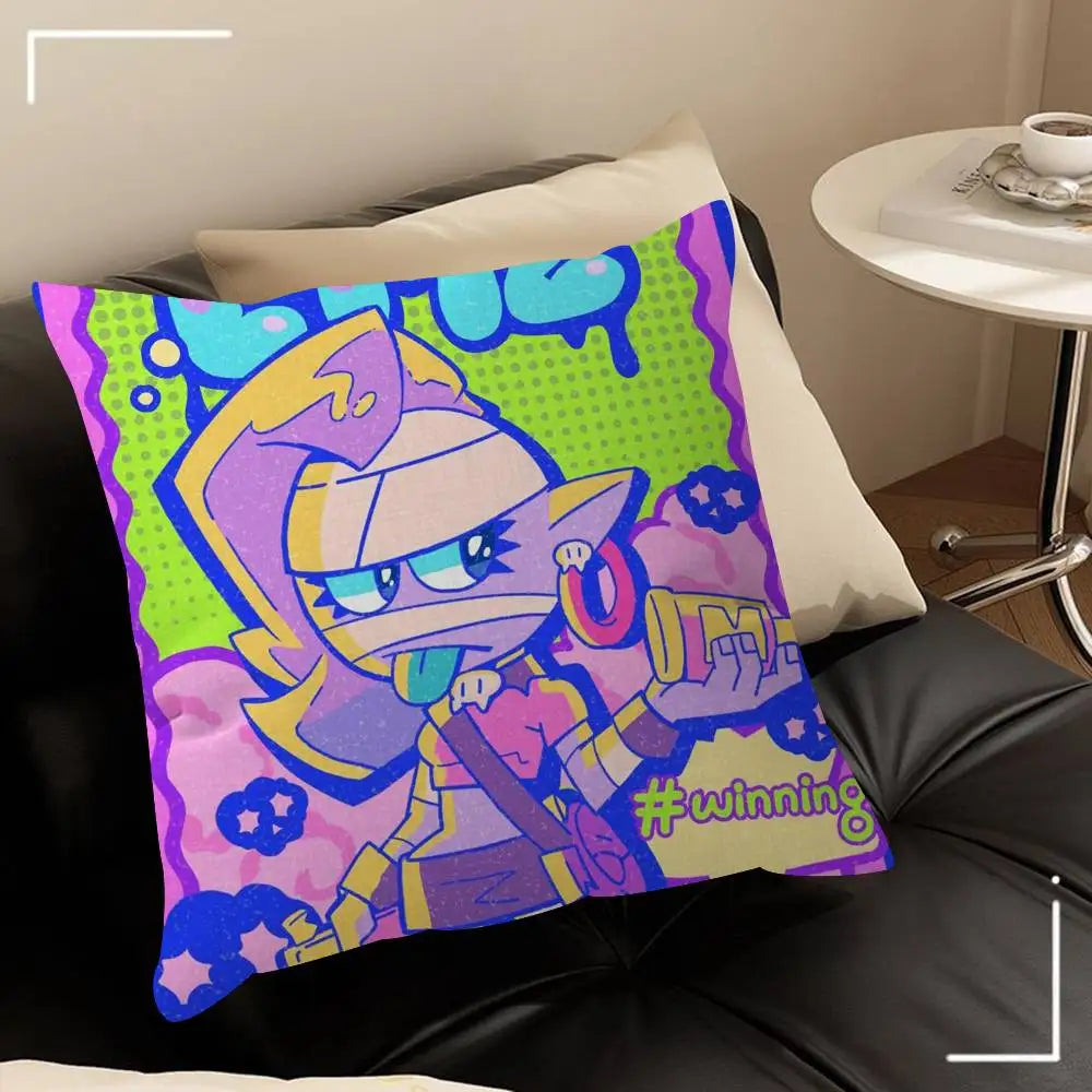 Cute Cartoon B-Brawl Game Cushion Cover Pillowcase Upholstery Sofa Throw Pillow Home Decor Pillowcas