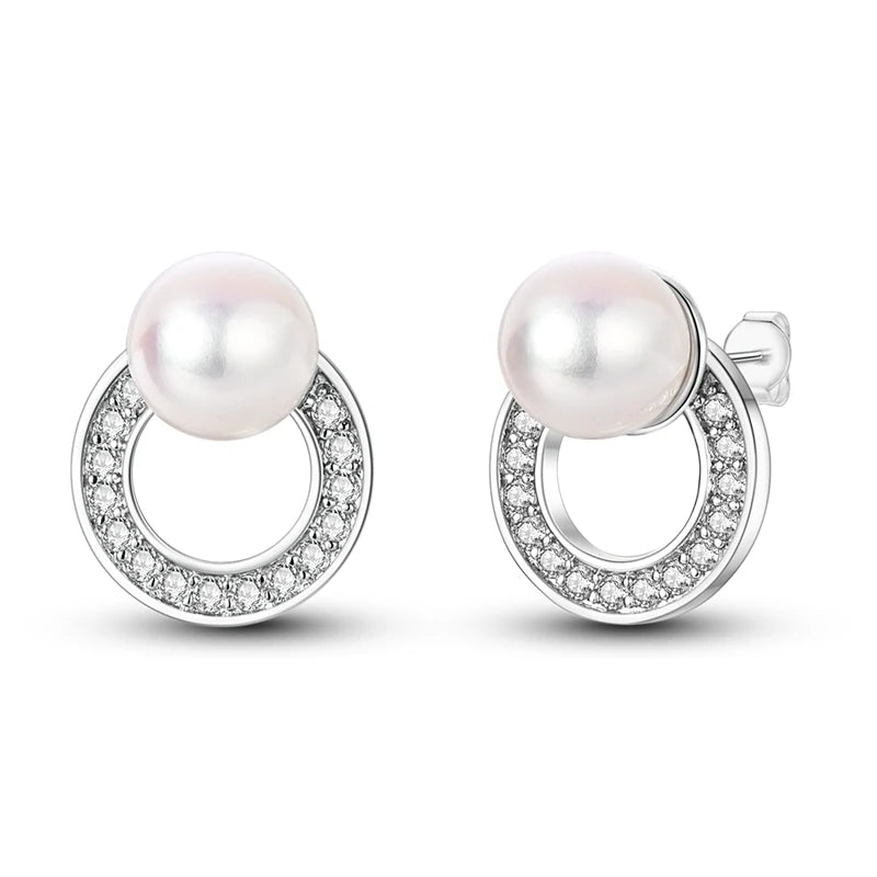 Fashion Spring Series Earrings For Women 925 Silver Color Butterfly Dragonfly Flower Heart Shaped Ear Studs Fine Jewelry Couple