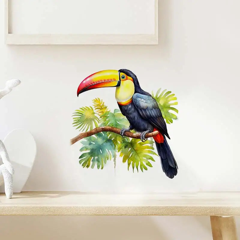 Toucan Watercolor Bird Wall Sticker Art Mural Living Room Bedroom Cabinet Decoration Home Decor Cute Animal Stickers S108