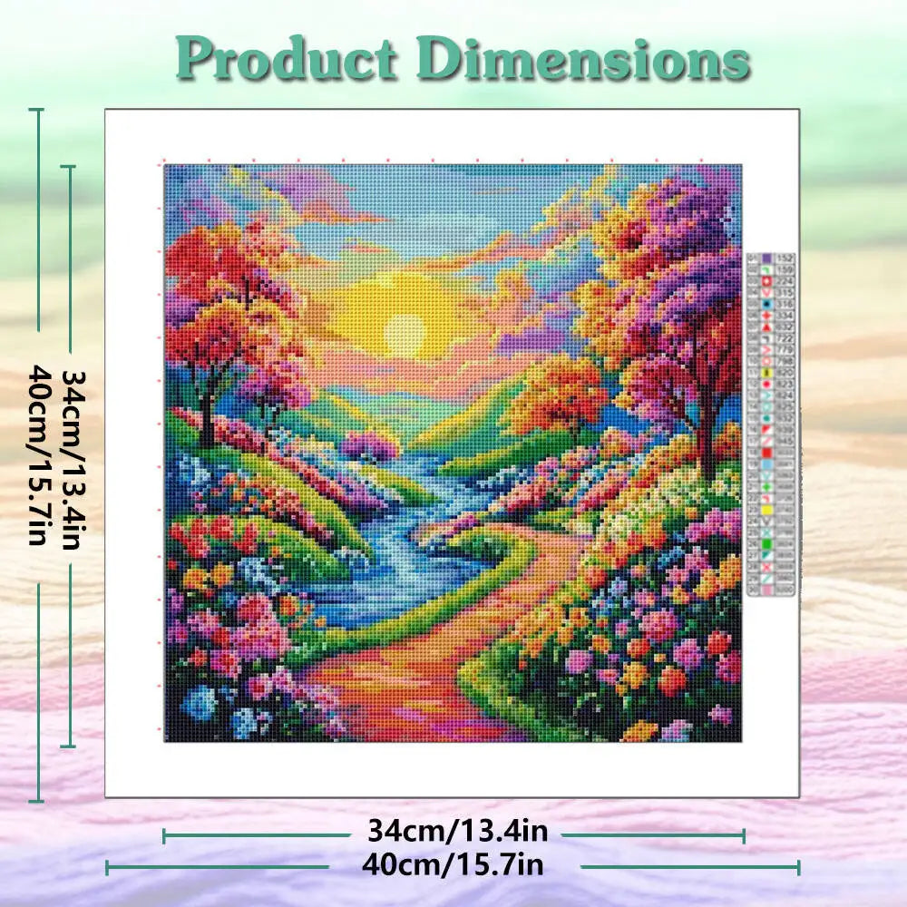 Landscape Fantasy Nature Cross Stitch Full Kit 11ct Diy Embroidery Printed Canvas Art Home Decor Handmade Hobby