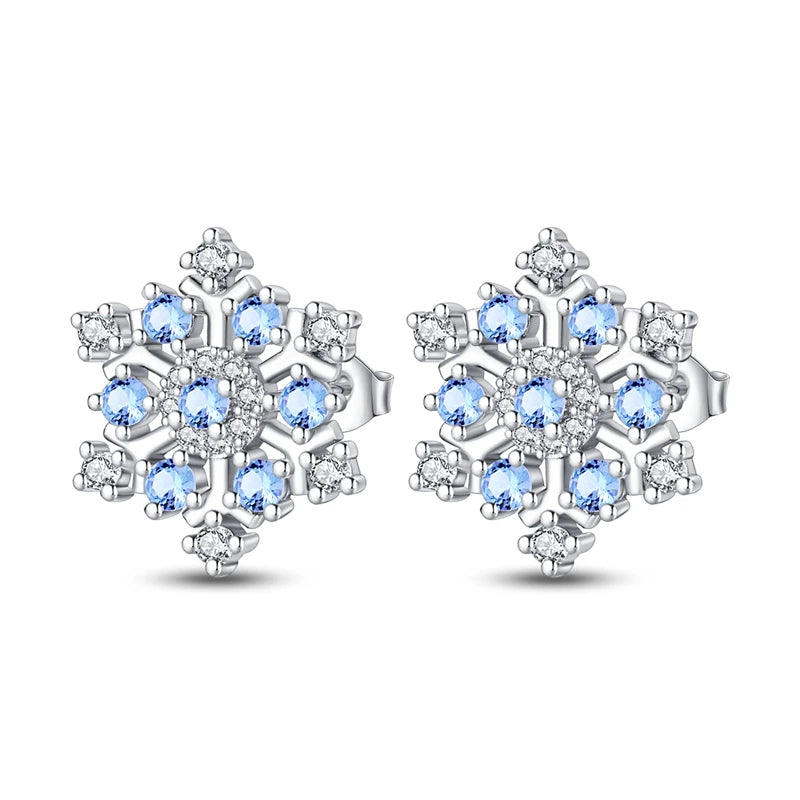 Fashion Spring Series Earrings For Women 925 Silver Color Butterfly Dragonfly Flower Heart Shaped Ear Studs Fine Jewelry Couple
