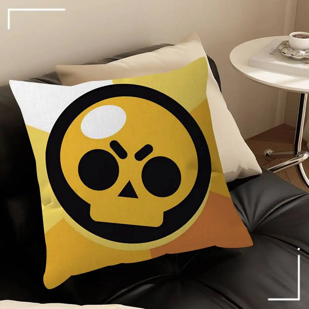 Cute Cartoon B-Brawl Game Cushion Cover Pillowcase Upholstery Sofa Throw Pillow Home Decor Pillowcas
