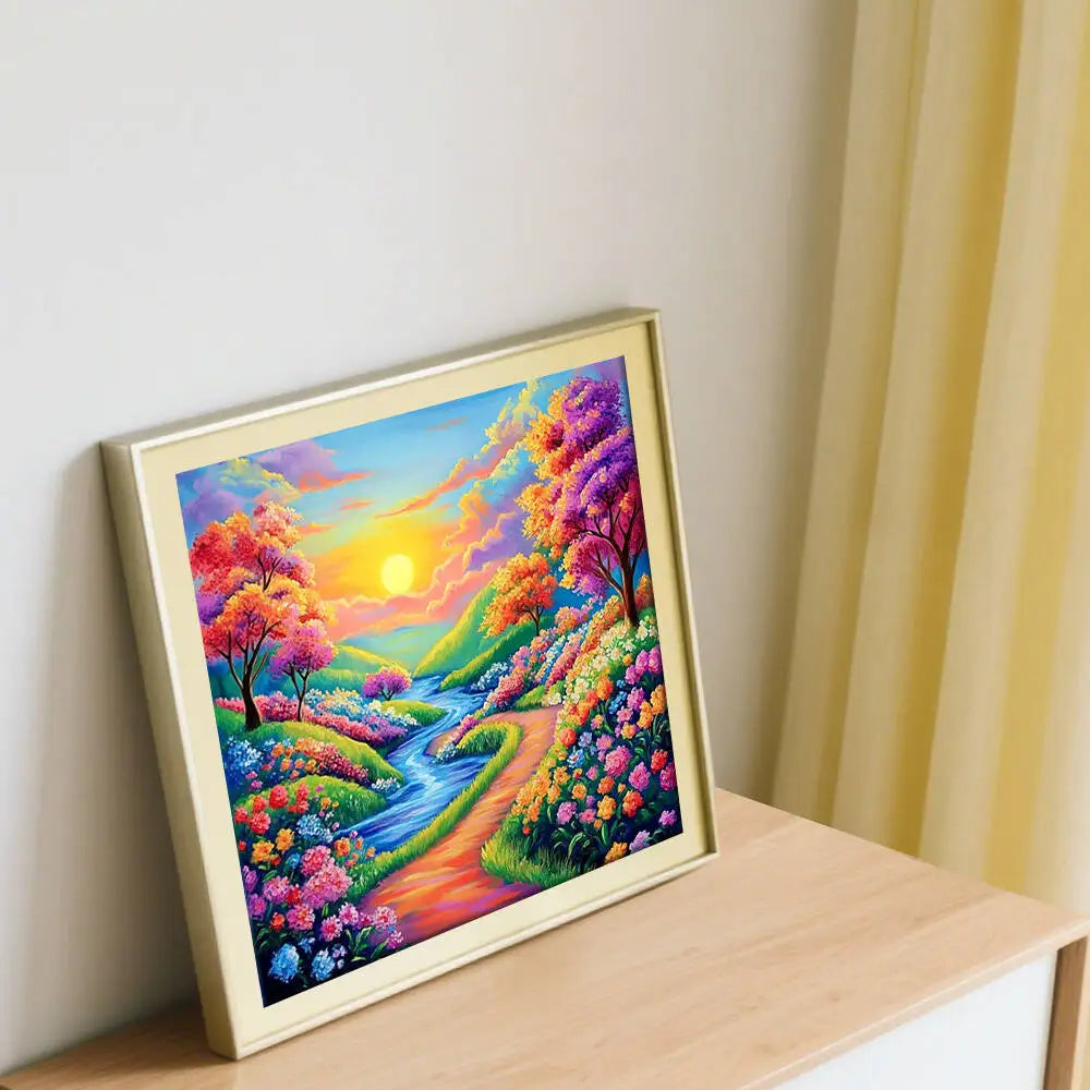Landscape Fantasy Nature Cross Stitch Full Kit 11ct Diy Embroidery Printed Canvas Art Home Decor Handmade Hobby