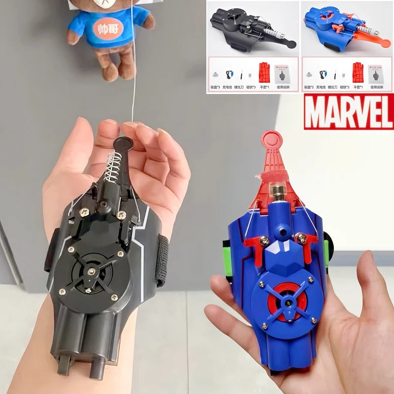 Ml Legends Fully Automatic Peripheral Spiderman Web Shooters Spider Silk Launcher Rope Device Cosplay Toys Props Gifts Toys
