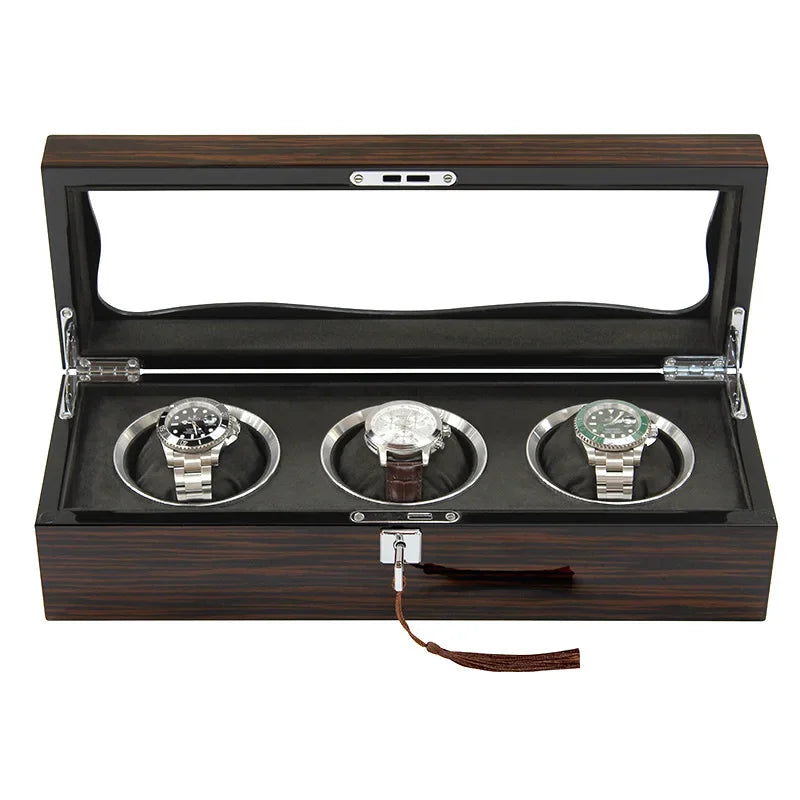 Wood Watch Box Storage Case Big Size Watch Boxes Organizer Men Mechanical Wrist Watches Transparent Skylight Display Collection