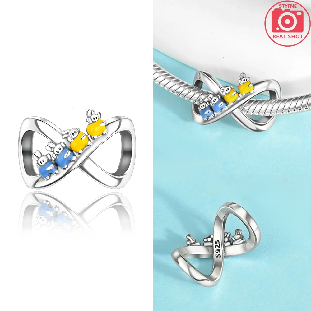 Romantic Original Accessories Sparkling Magic Cube Love Red Heart Beads 925 Silver Women Bracelet DIY Jewelry Gift Charms Beads