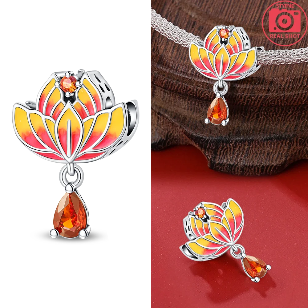 Romantic Original Accessories Sparkling Magic Cube Love Red Heart Beads 925 Silver Women Bracelet DIY Jewelry Gift Charms Beads