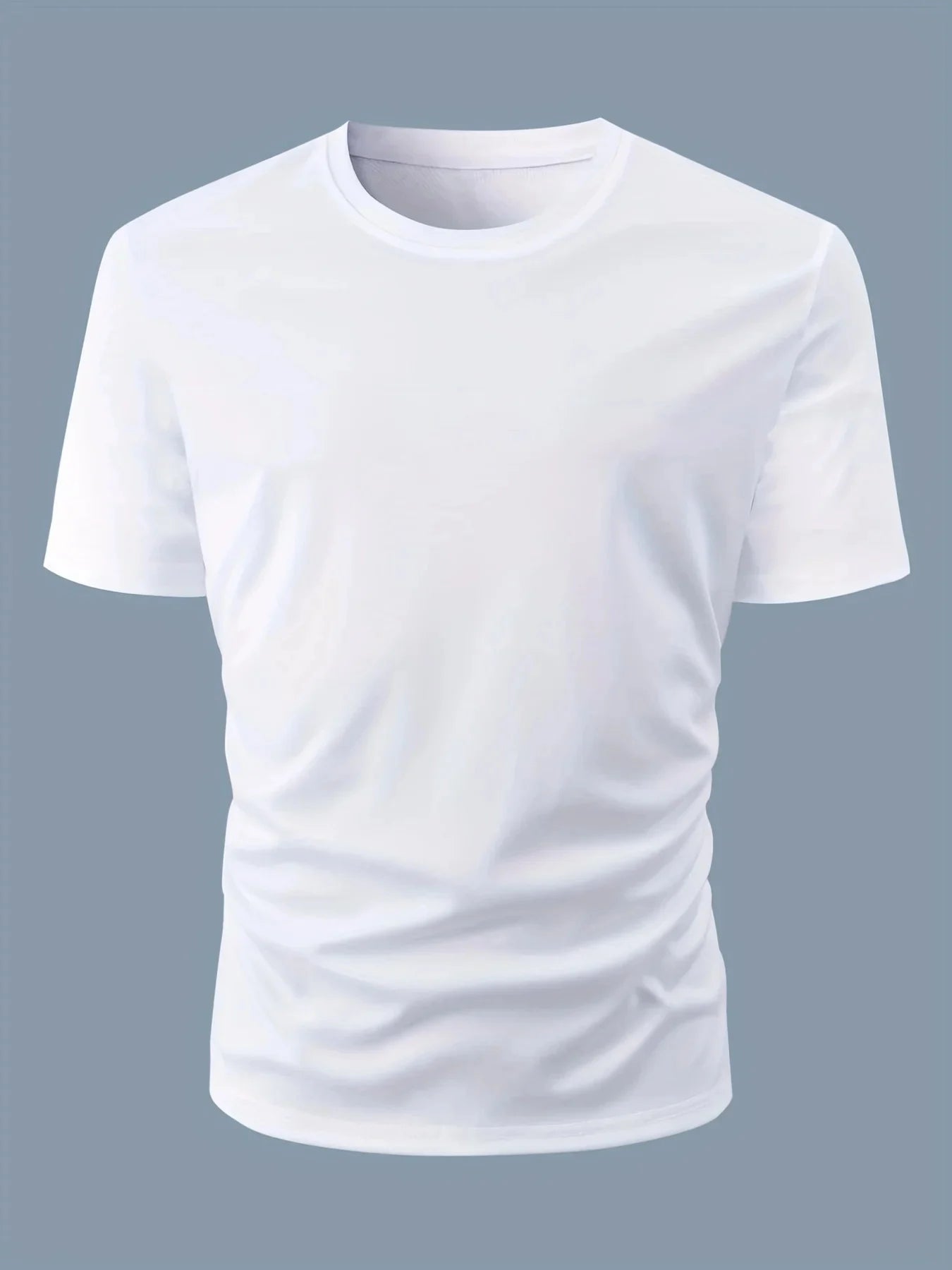 Men's Summer Casual Loose Size 100% Cotton Letter Print Round Neck Short Sleeve T-shirt Top