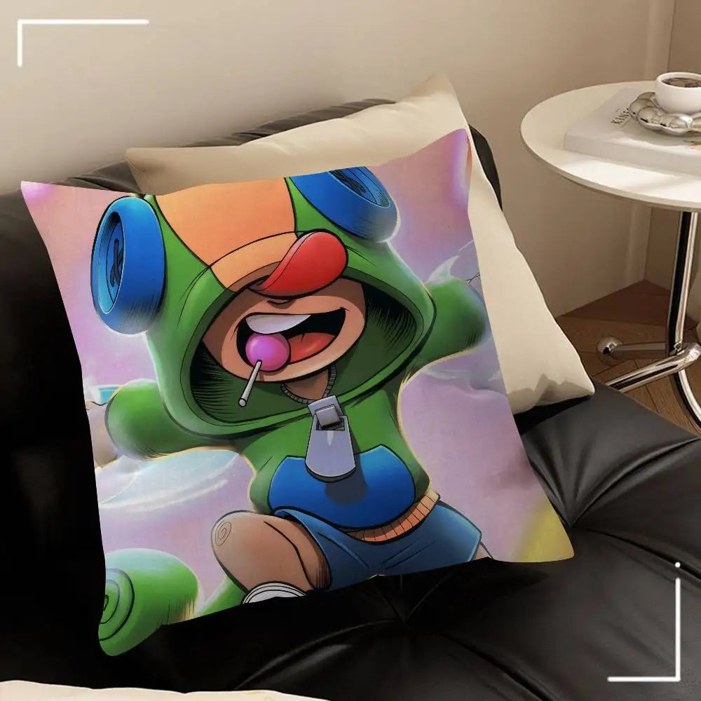 Cute Cartoon B-Brawl Game Cushion Cover Pillowcase Upholstery Sofa Throw Pillow Home Decor Pillowcas