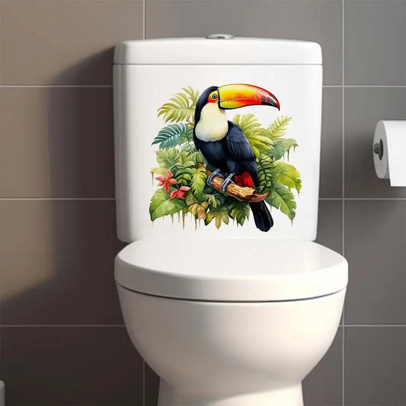 Toucan Watercolor Bird Wall Sticker Art Mural Living Room Bedroom Cabinet Decoration Home Decor Cute Animal Stickers S108