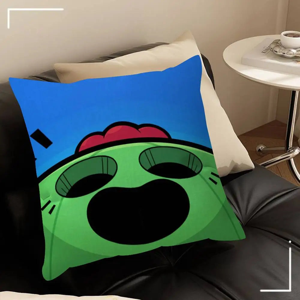Cute Cartoon B-Brawl Game Cushion Cover Pillowcase Upholstery Sofa Throw Pillow Home Decor Pillowcas