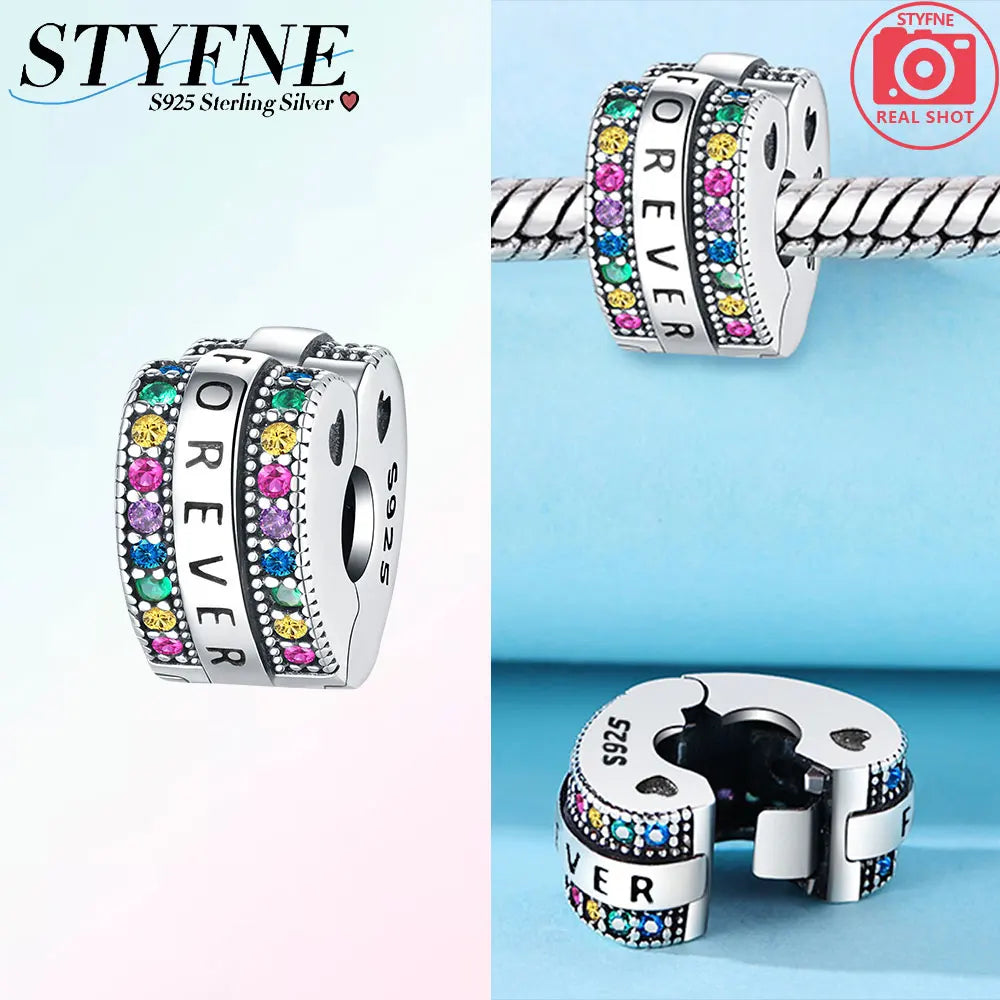 Romantic Original Accessories Sparkling Magic Cube Love Red Heart Beads 925 Silver Women Bracelet DIY Jewelry Gift Charms Beads