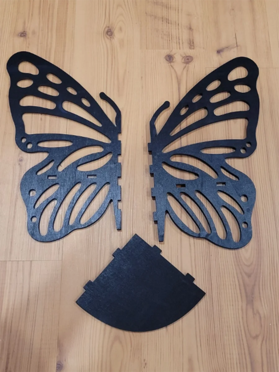 Butterfly Crystal Display Shelf Wooden Stand Corner Decoration Boho Hanging Wall Jewelry Holder Storage Organizer For Home Decor