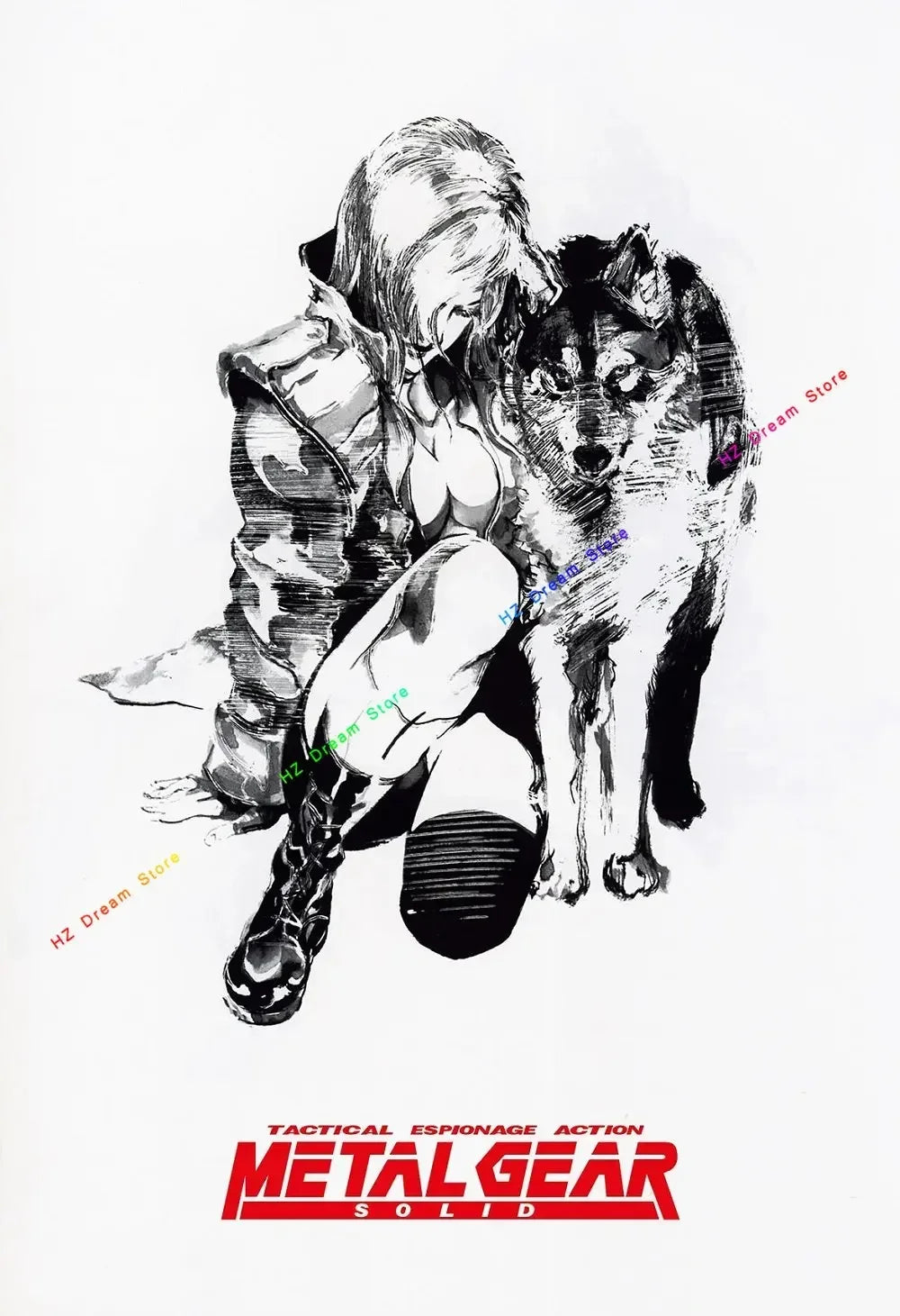 Classic Metal Gear Solid MGS Video Game Canvas Painting Picture Print Modern Family Bedroom Room Home Decor Wall Art Poster