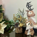Christmas Tree Mini Desktop Pine Cone Red Berry Christmas Decoration Tabletop Tree Festive Holiday Home Decor