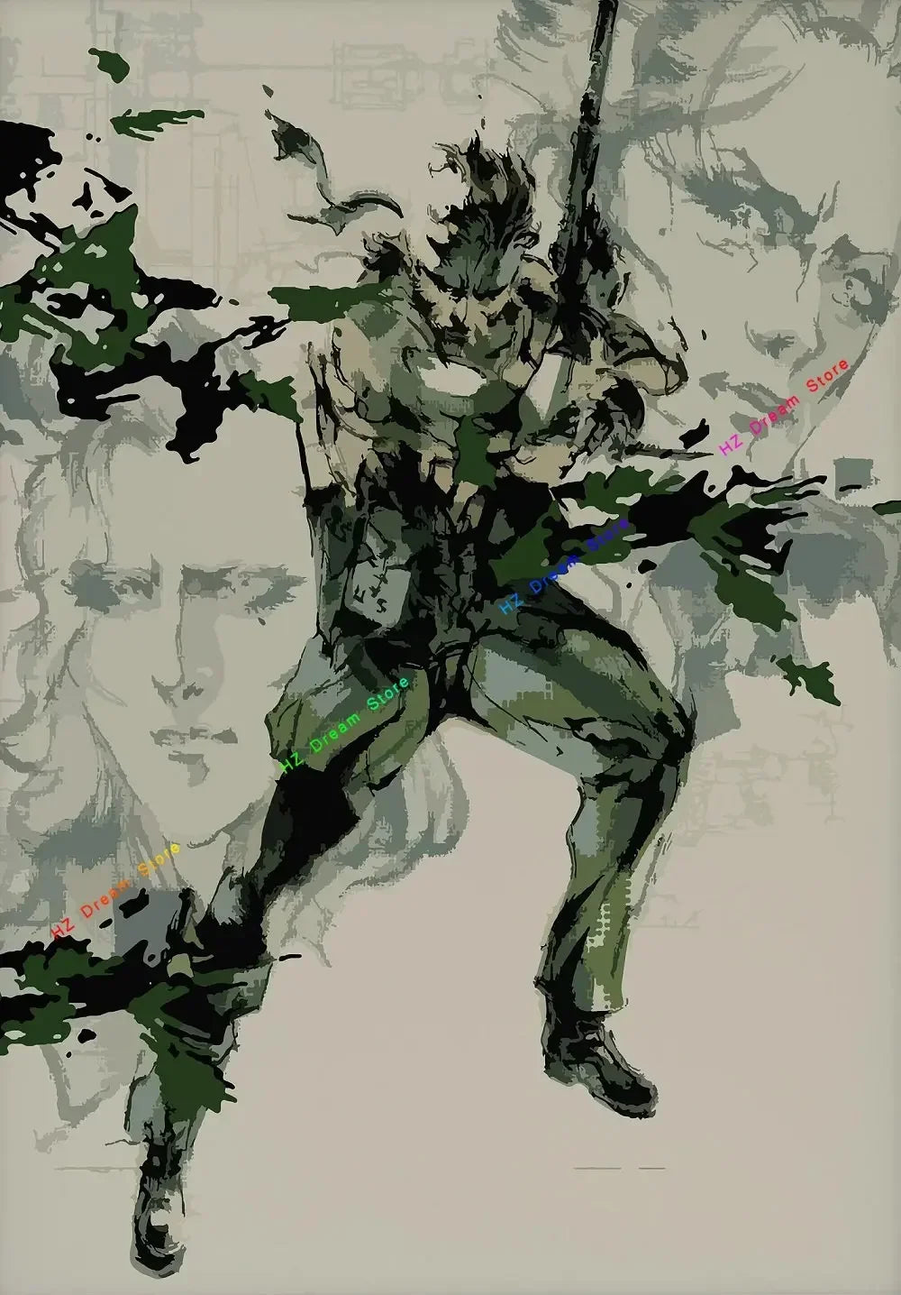 Classic Metal Gear Solid MGS Video Game Canvas Painting Picture Print Modern Family Bedroom Room Home Decor Wall Art Poster