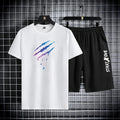2025 Summer Thin Casual Quick Drying Two Piece Set  Men's set sports outdoor running Short Sleeve T shirt +Shorts Tracksuit Sets