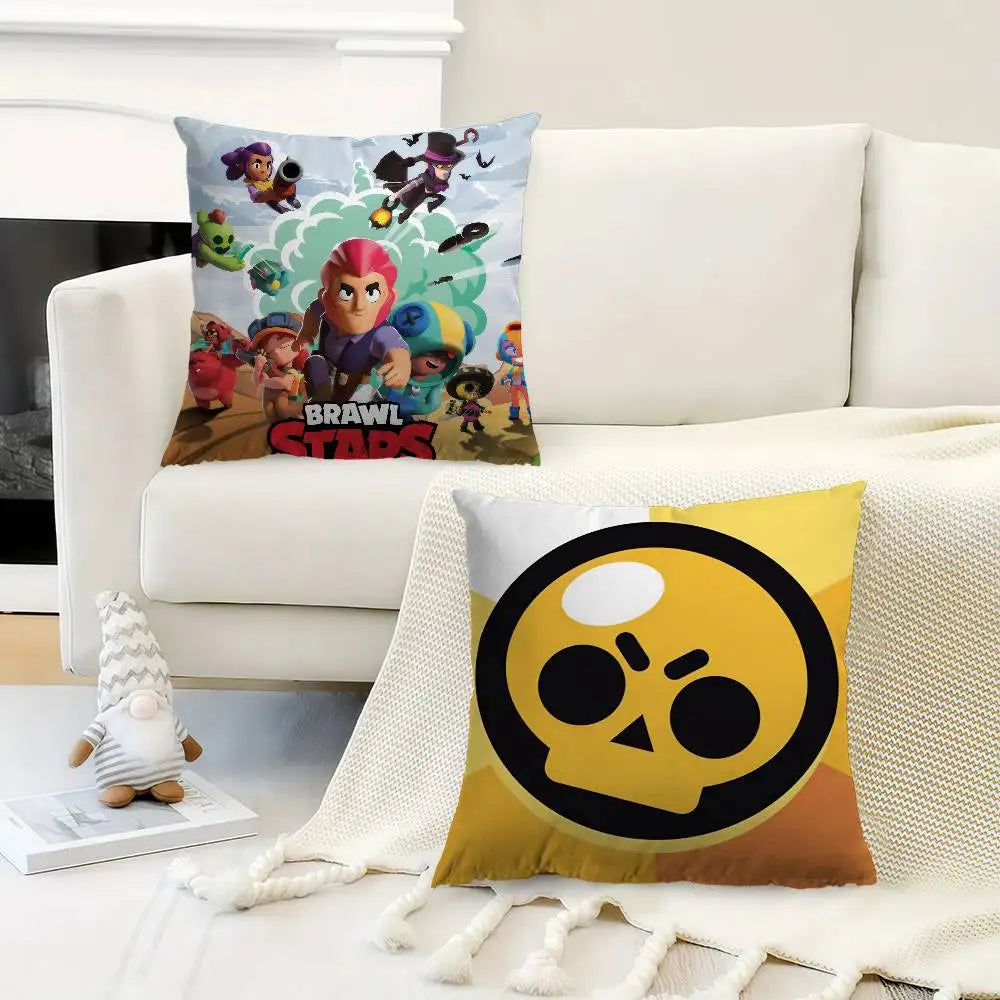 Cute Cartoon B-Brawl Game Cushion Cover Pillowcase Upholstery Sofa Throw Pillow Home Decor Pillowcas