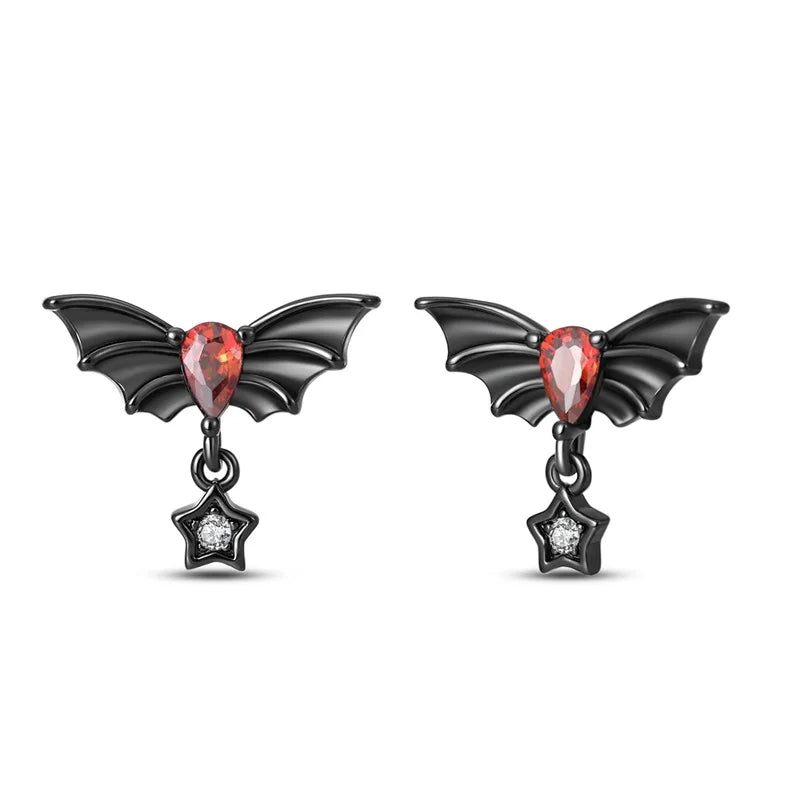 Fashion Spring Series Earrings For Women 925 Silver Color Butterfly Dragonfly Flower Heart Shaped Ear Studs Fine Jewelry Couple