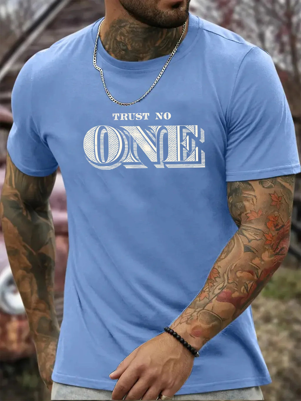 Men's Summer Casual Loose Size 100% Cotton Letter Print Round Neck Short Sleeve T-shirt Top