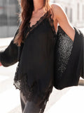 Women Coquette Satin Lace Cami Tops y2k Silky Lace Trim Patchwork Spaghetti Strap Low Cut Asymmetrical Camisole Sexy Slip Tanks