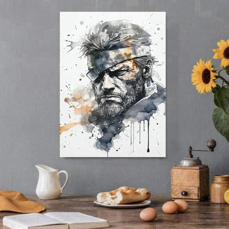 Classic Metal Gear Solid MGS Video Game Canvas Painting Picture Print Modern Family Bedroom Room Home Decor Wall Art Poster