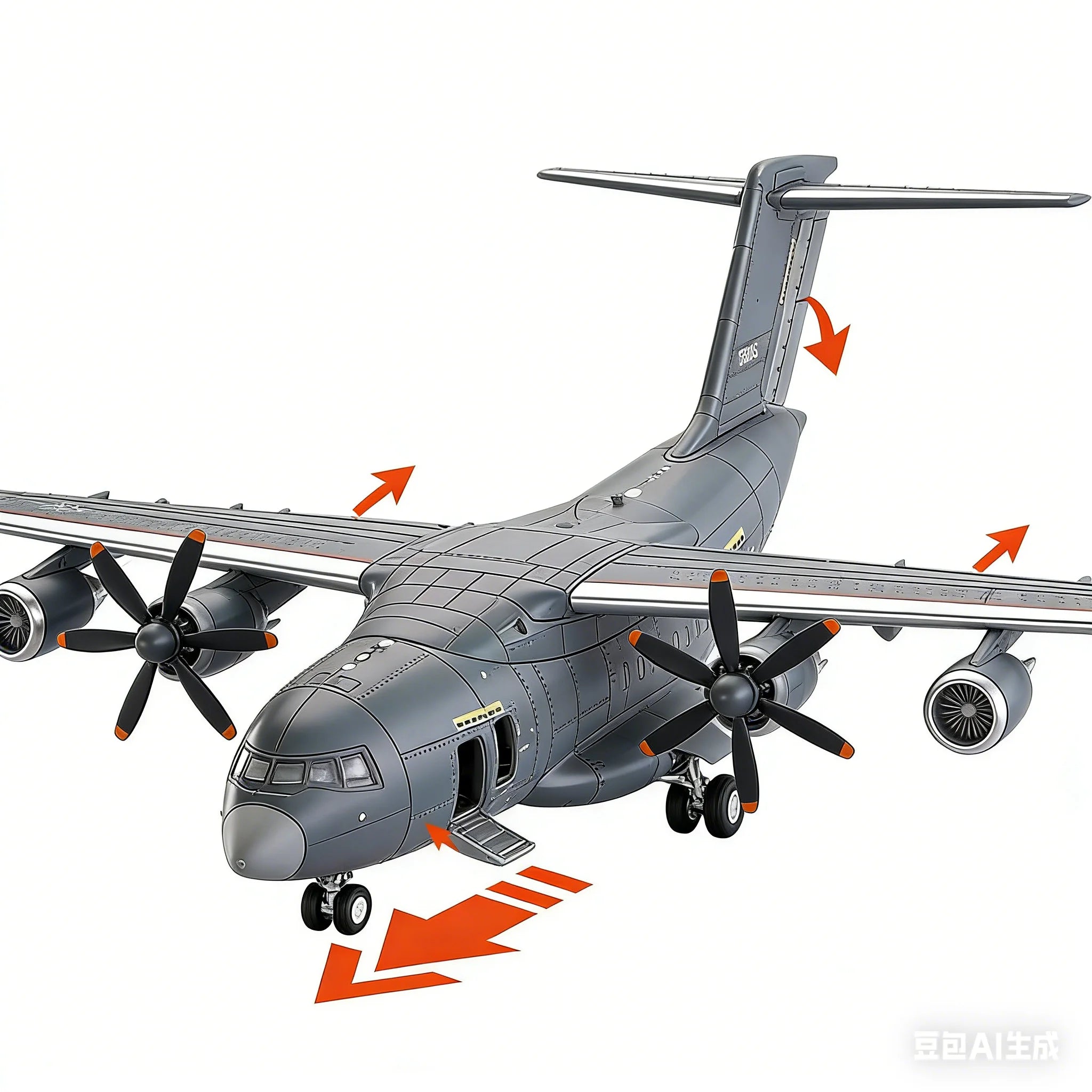 1/100 China Y-20 Multipurpose Transport Aircraft Home Decor No Glue Pre Colored Assembly Model Home Decoration