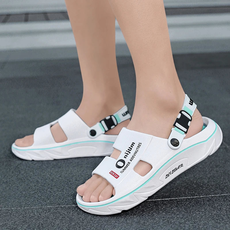 Summer Men's Massage Slippers Indoor Outdoor Sandals Beach Comfortable Soft Slides Clogs Casual Shoes Men Women Home Slippers