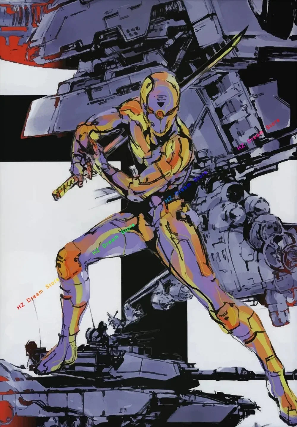 Classic Metal Gear Solid MGS Video Game Canvas Painting Picture Print Modern Family Bedroom Room Home Decor Wall Art Poster