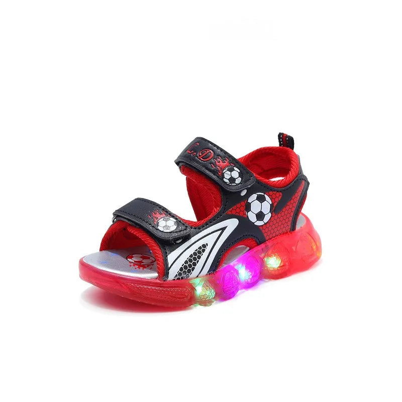 Summer Sandals New Sport Comfort Child Shoes Anti Slip Breathable Soft Light Up Boy Shoes Fashion Beach Casual Sandals Босоножки