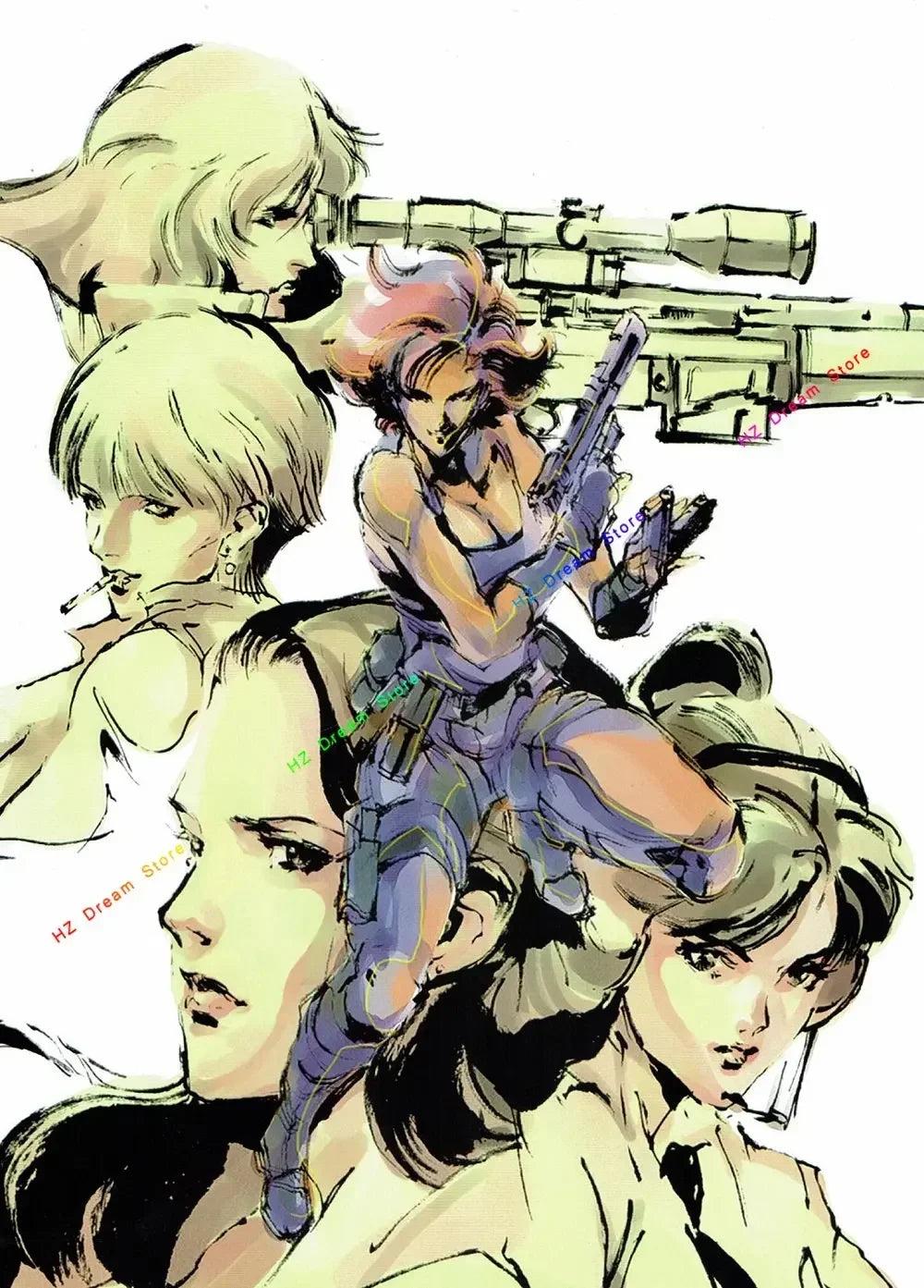 Classic Metal Gear Solid MGS Video Game Canvas Painting Picture Print Modern Family Bedroom Room Home Decor Wall Art Poster