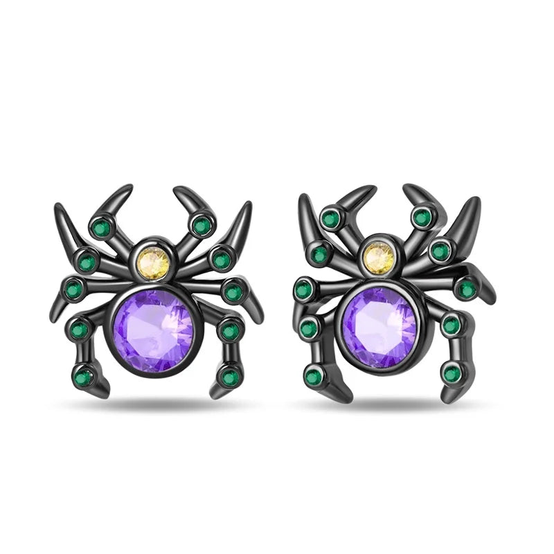 Fashion Spring Series Earrings For Women 925 Silver Color Butterfly Dragonfly Flower Heart Shaped Ear Studs Fine Jewelry Couple