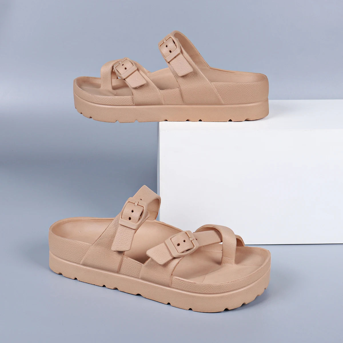 women's summer sandals lightweight solid color slides comfortable arch support women's indoor slippers