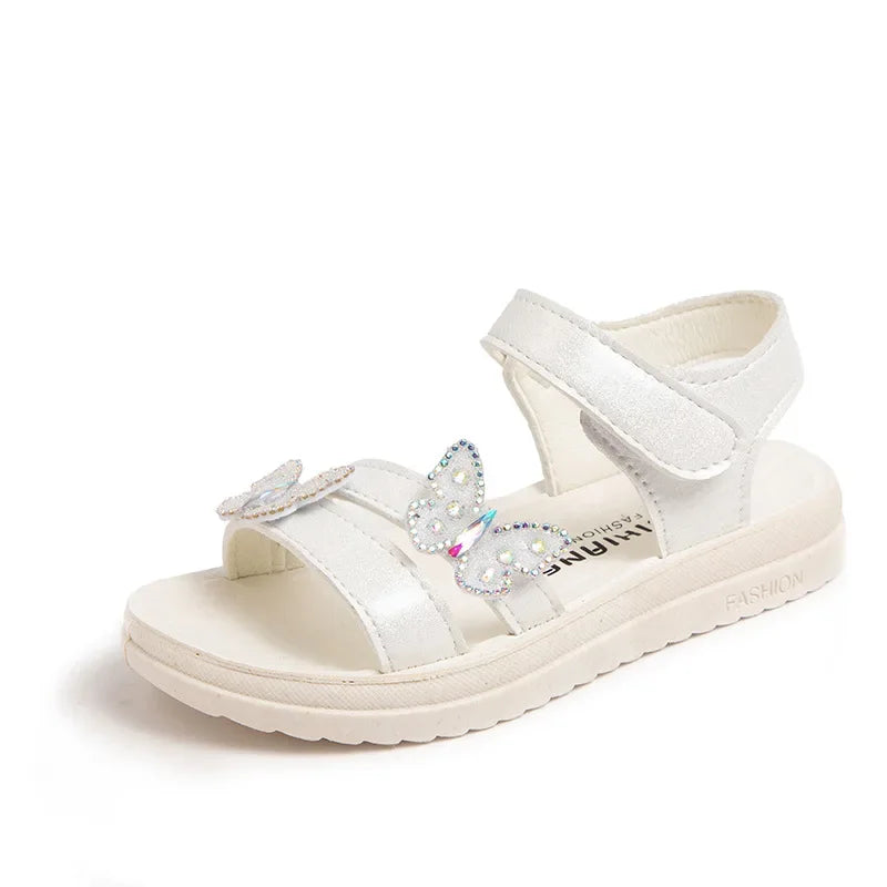Summer Sandals for Girls Colorful Bow Children's Sandals Shoes Anti Slip Wear-resistant Soft Bottom Girls Shoes Free Shipping