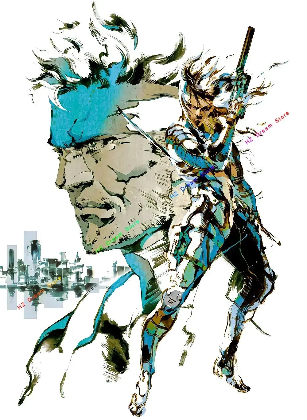 Classic Metal Gear Solid MGS Video Game Canvas Painting Picture Print Modern Family Bedroom Room Home Decor Wall Art Poster