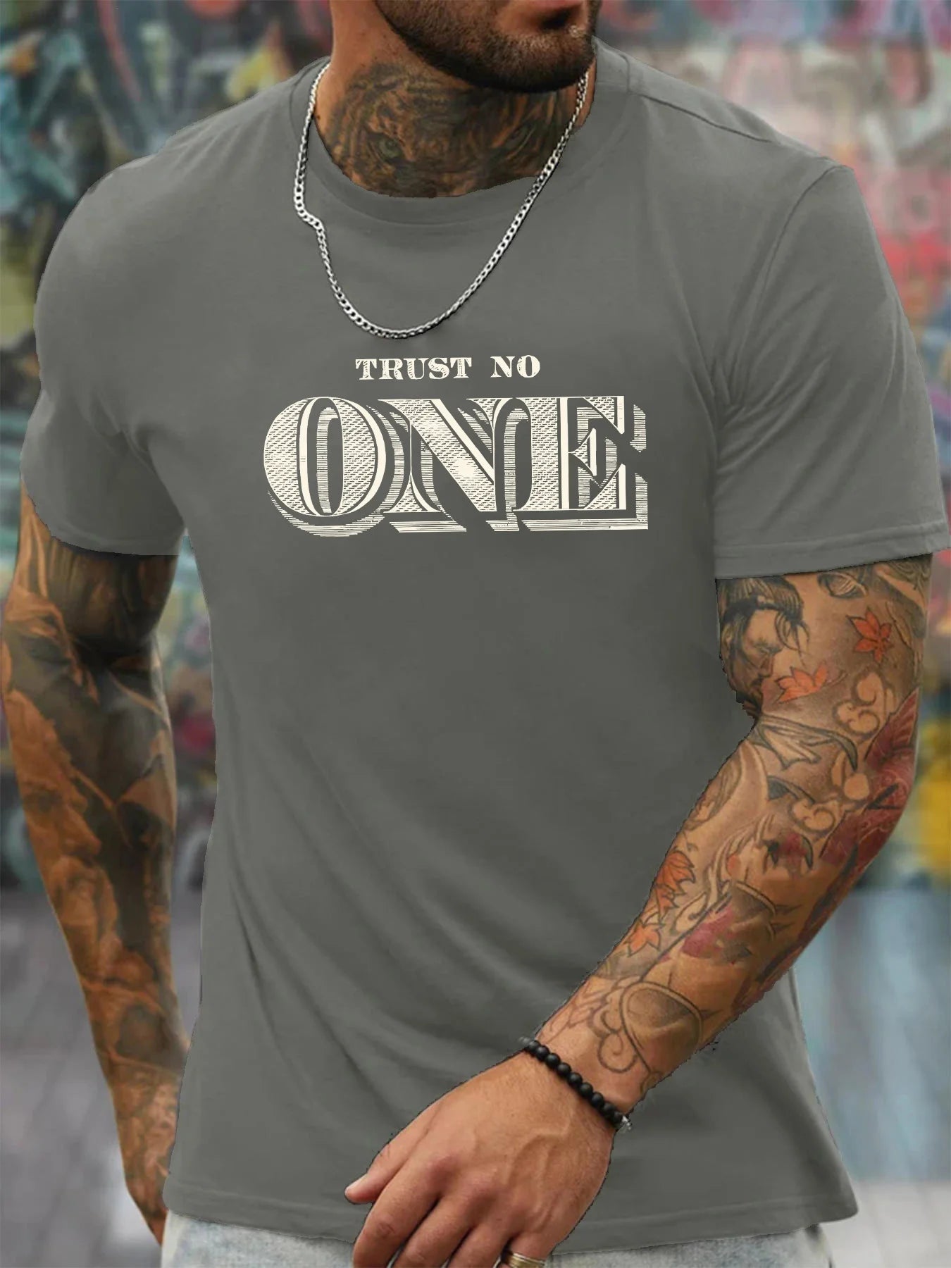 Men's Summer Casual Loose Size 100% Cotton Letter Print Round Neck Short Sleeve T-shirt Top