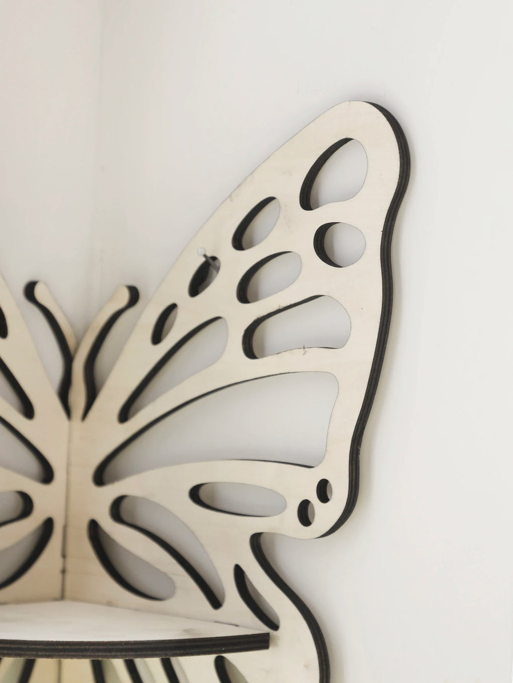 Butterfly Crystal Display Shelf Wooden Stand Corner Decoration Boho Hanging Wall Jewelry Holder Storage Organizer For Home Decor